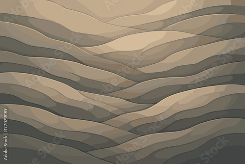 Gradients illustration bands rocky curved glowing repeating smooth composition stone vector