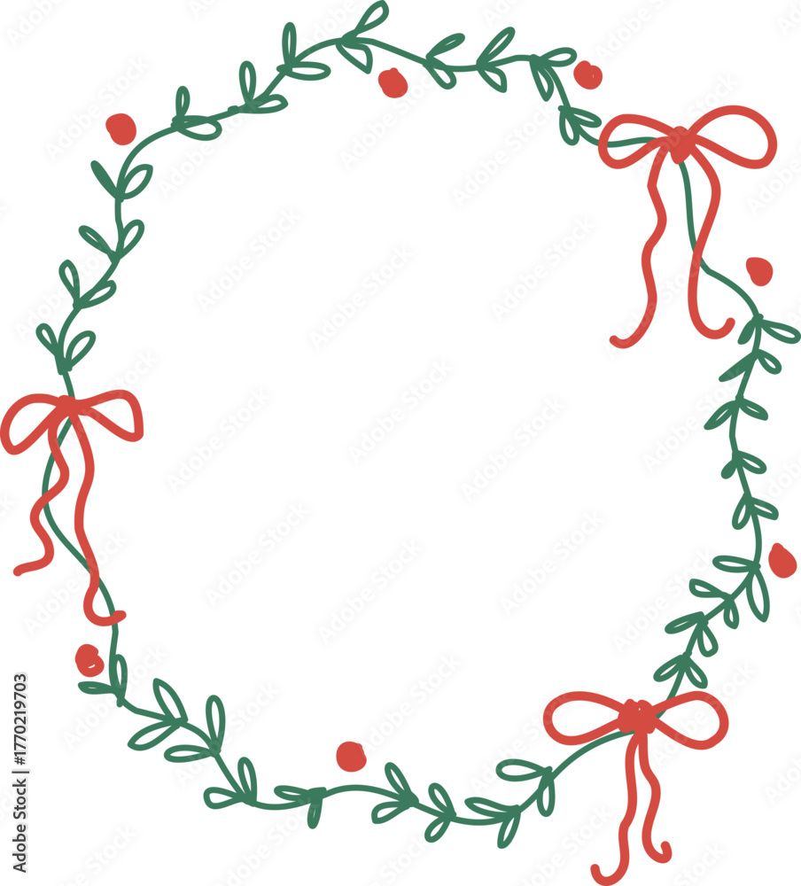 Obraz premium Christmas hand drawing frame