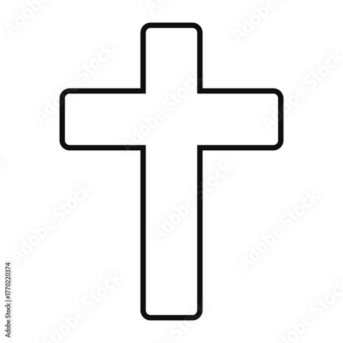 Vector image of a Christian cross silhouette in various styles. Concept of Orthodoxy and faith. Element for your design.