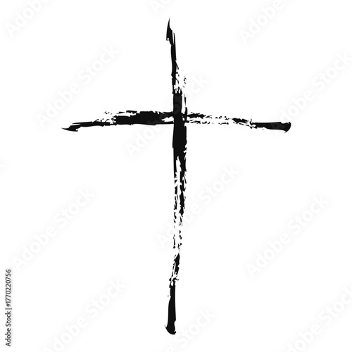 Vector image of a Christian cross silhouette in various styles. Concept of Orthodoxy and faith. Element for your design.