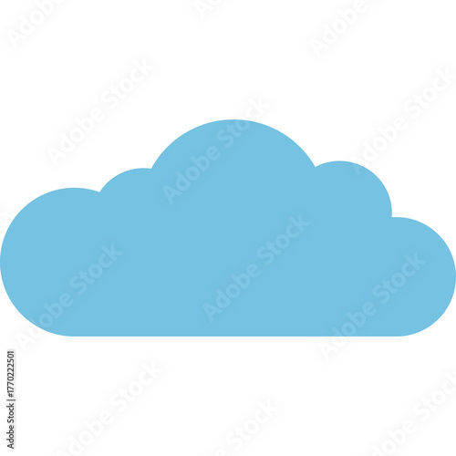 Photos Simple light blue cloud graphic element isolated on white background with transp