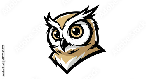 Detailed Owl Illustration with Sharp Focus and Intricate Feather Details.