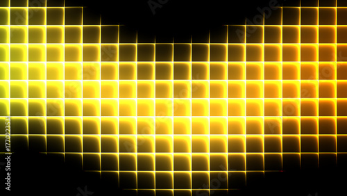 黒背景とカラフルなホログラム