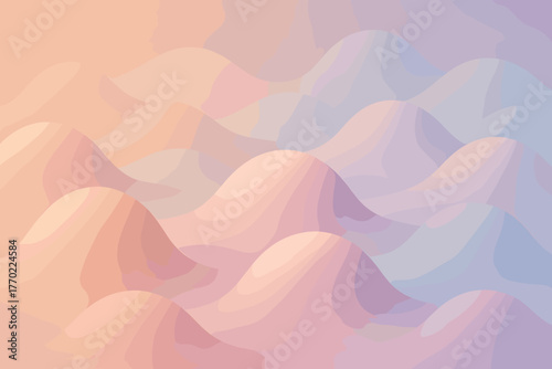 Delicate harmony illustration highlight rhythmic forming abstract creating flow vector pastelhump gradients