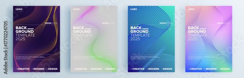 Modern abstract covers set, minimal covers design. Colorful geometric background, vector illustration.


