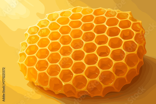 Glowing honeycomb illuminated vector sunlight illustration artistry section soft walls wax