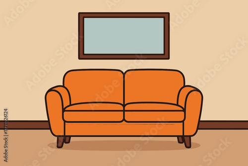 vector illustration of a sofa living room