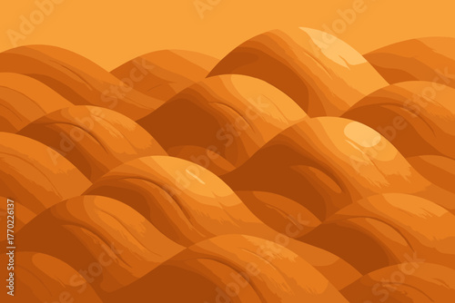 Reflections tactile surface softness shapes rolling illustration simple hills clay hillscape vector