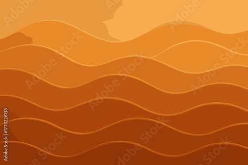 Layered hills vector texture waves minimal balanced harmony shapes warm curved clay
