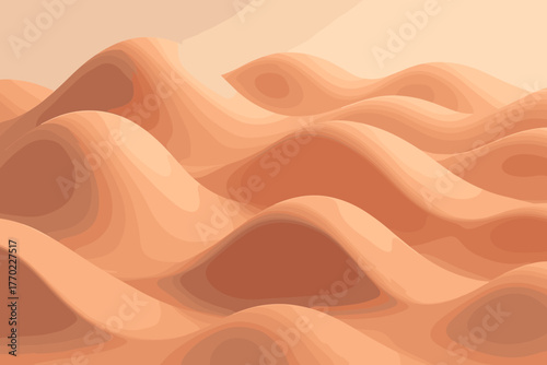 Texture hills waves curved rhythmic minimal elegance vector illustration light