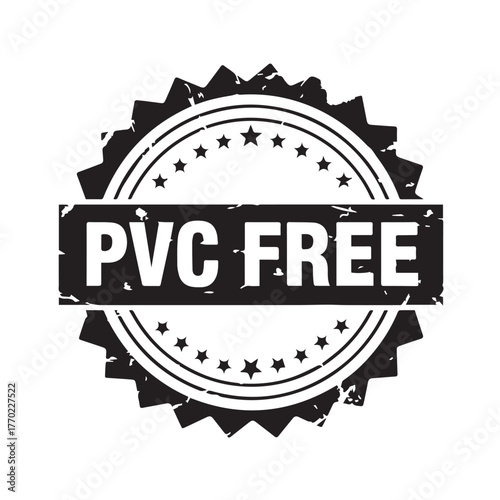 Pvc free stamp this graphic element is perfect for ecofriendly and sustainable designs use it to highlight your commitment to the environment and responsible manufacturing