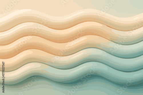 Ridges palette tranquil creating vector polymer foamy surface rolling gradient clay illustration