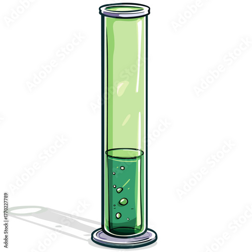Green graduated cylinder 