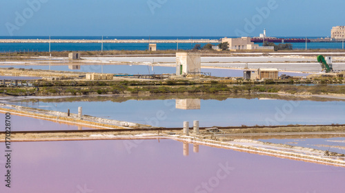 Wallpaper Mural Aerial view of the Trapani salt pans, Sicily, Italy.  Torontodigital.ca