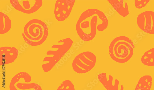 Cute bakery pattern background vector design