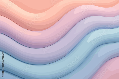 Across d illustration surface soft transitions forms vector clay inflated pastel smooth