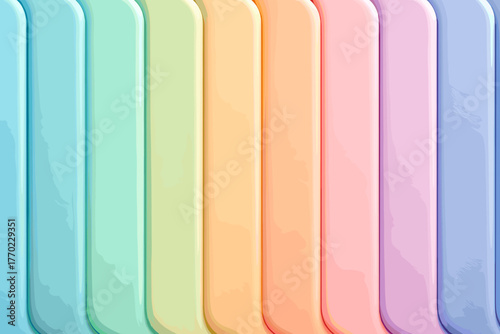 Arranged shapes pastel parallel tactile softpillar illustration soft sequence vector modern architecture