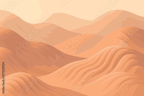 Wave subtle vector pastel sculpted soft organic inspired illustration light clay layered