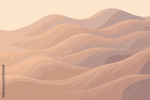 Ridges illuminated layered illustration illumination emphasizing soft vector clay smooth background realistic