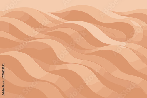 Smoothly illustration curves like harmonious clay field continuous rounded swells surface vector