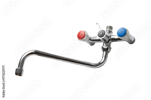 Old water faucet isolated on transparent background