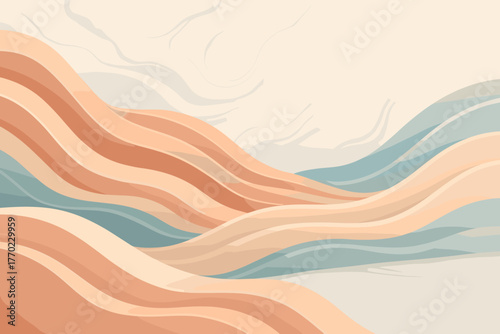 Vector ridges rippling landscape clay waves simple curving polished illustration marblewave over