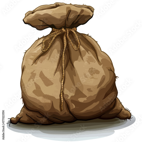 Gunny sack on white background 