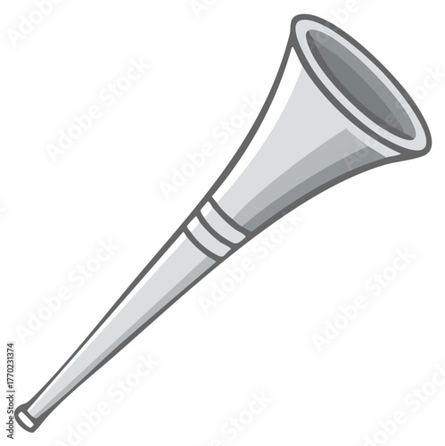 Cartoon Vuvuzela Horn: Noise Maker, Celebrating, Cheering, Sport Event, Fan Support, Graphic Style