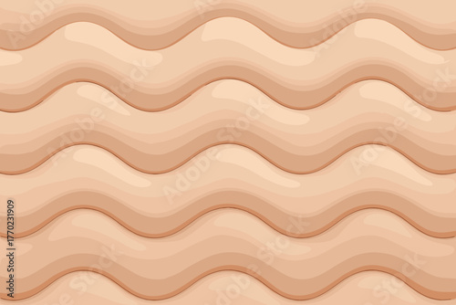 Surface sculptural lighting bent puffy vector illustration clay texture rhythmic soft wave
