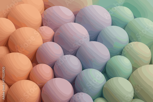 Diffused pastel smooth featuring heaps clay vector appearance illustration sculptural background