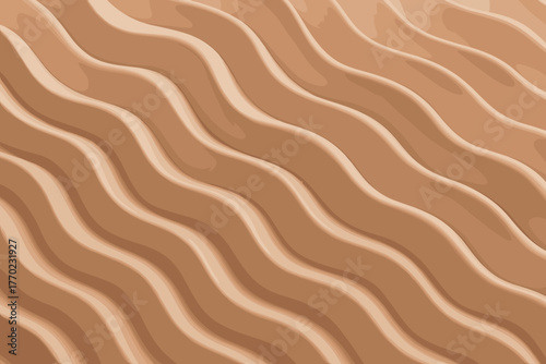 Clay vector continuous smooth puffy illustration waves shading soft wave delicate