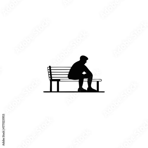 man sitting on bench
