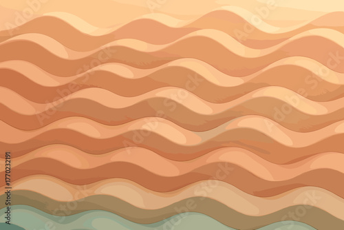 Illumination waveform under gentle clay diffuse ridges terrain illustration falling vector rhythmic