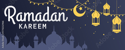 Ramadan Kareem vector banner