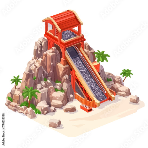 Vector illustration iron crushing 