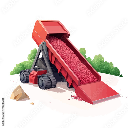 Iron crushing on white 