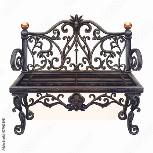 Iron grill on a white background 