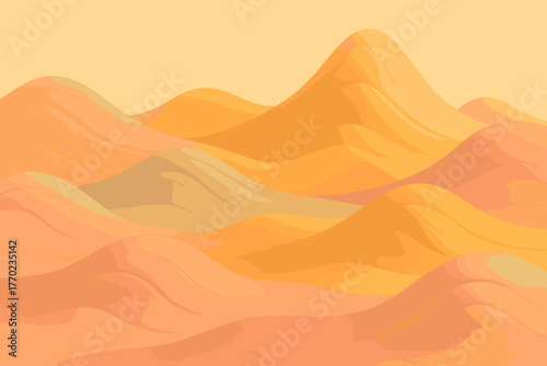 Illustration peaks molded gentle landscape gradually to vector abstract gradients rising pastel