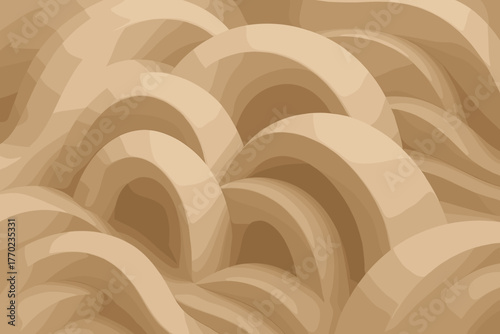 Smooth bent layers illustration featuring soft d light vector arranged arches blending