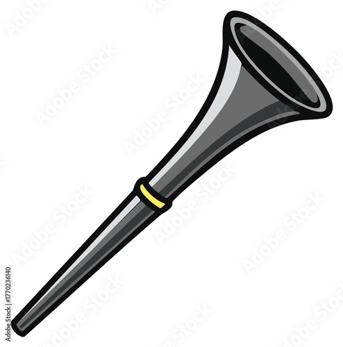 Illustration of a Vuvuzela Musical Instrument for Sporting Events and Cheerleading Celebrations