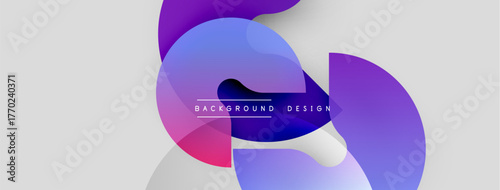 Abstract flowing shapes, pinks, purples, whites create dynamic background. Text reads background design. Minimalist, modern aesthetic.