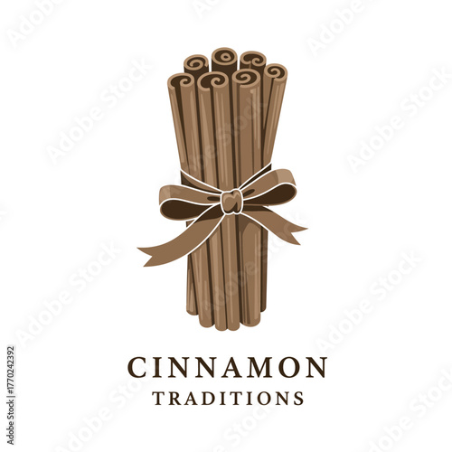 Cinnamon Traditions Sticks Spice Herb Logo
