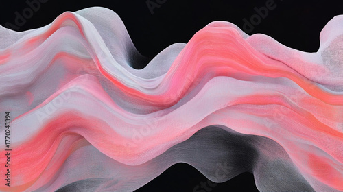 Fototapeta Naklejka Na Ścianę i Meble -  Beautiful light abstract gradient fabric on a black background