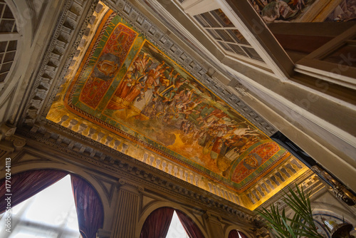 Cuadro en lienzo GENOA, ITALY, SEPTEMBER 14, 2024 -  The wonderful frescoed ceiling of Angelo Gio