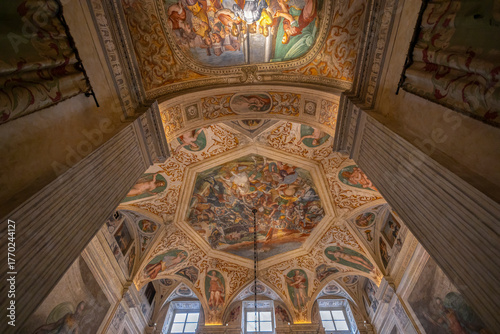 GENOA, ITALY, SEPTEMBER 14, 2024 - Inners of Angelo Giovanni Spinola palace in Genoa, Italy