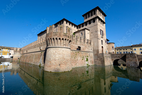 FONTANELLATO, ITALY, MARCH 20, 2025 - The Fortress of San Vitale in Fontanellato, Province of Parma, Emilia-Romagna, Italy