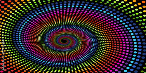 Rotation red waves. Spin illusion