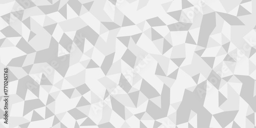 Abstract geometric wall tile and metal cube background triangle wallpaper. Seamless geometric pattern low polygon backdrop background. Gray diamond overlap polygonal background.	