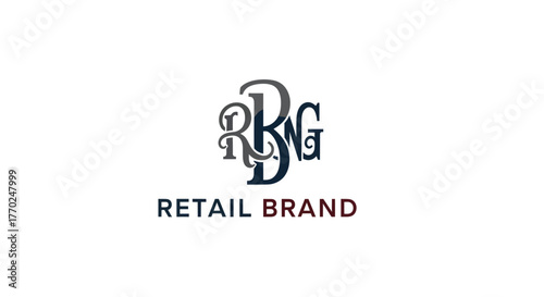 Elegant Retail Brand Logo Featuring Intertwined Initials and Clear Typography.