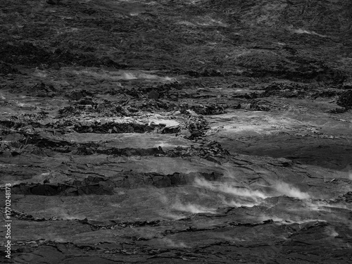 lava fields and volcanism on Reykjanes Peninsula in Iceland